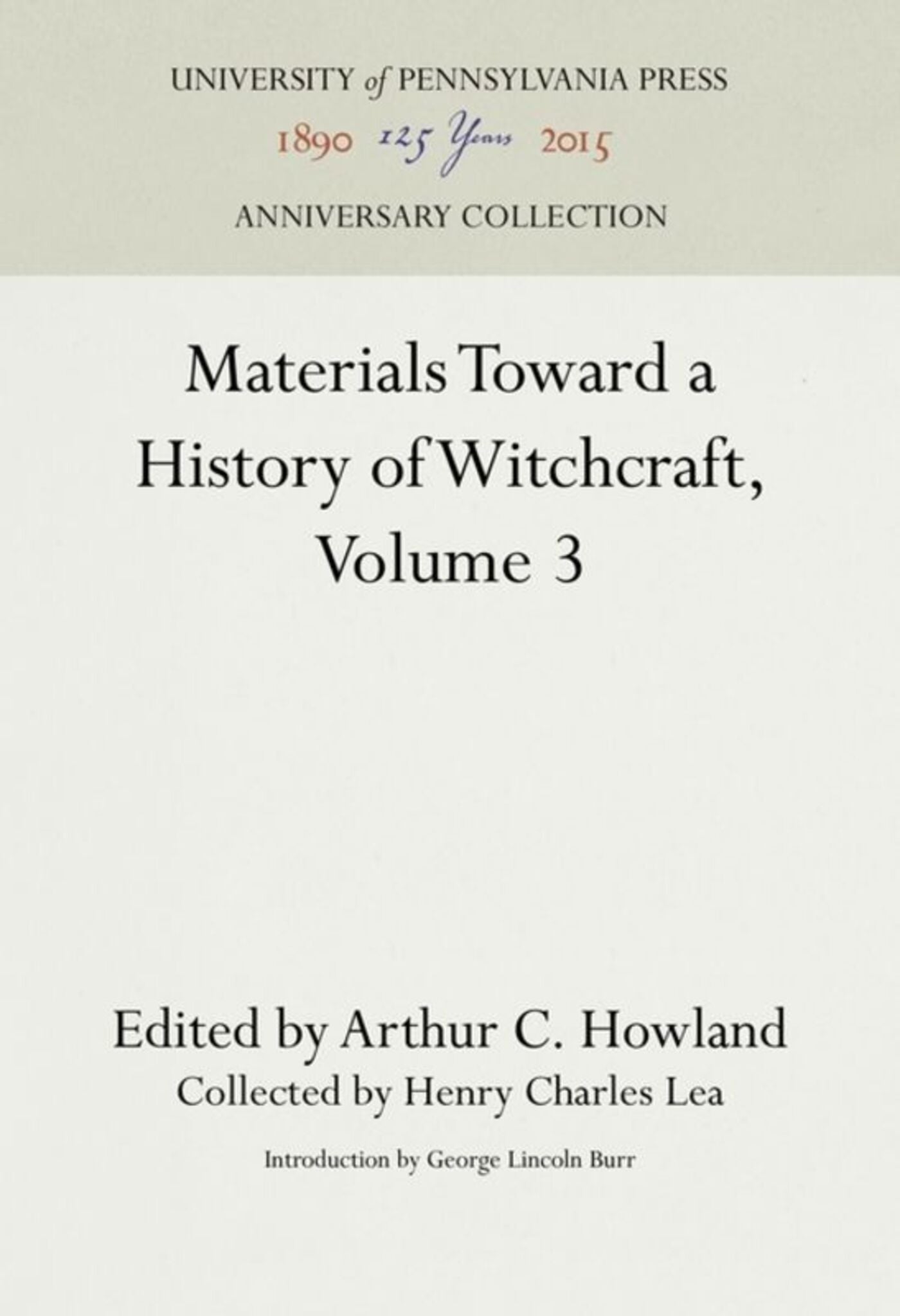 Cover image for Materials Toward a History of Witchcraft, Volume 3 ISBN 9781512820591